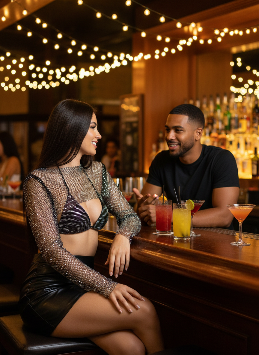 Top con brillo con cubierta transparente